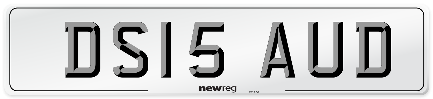 DS15 AUD Number Plate from New Reg